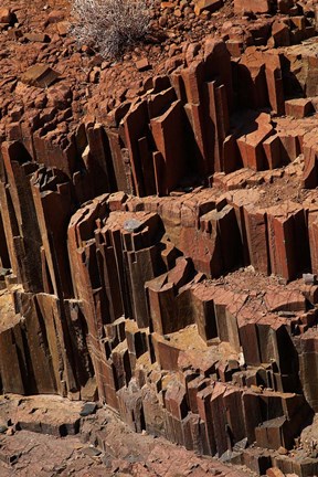 Framed Organ Pipes rock formation, Damaraland, Namibia, Africa. Print