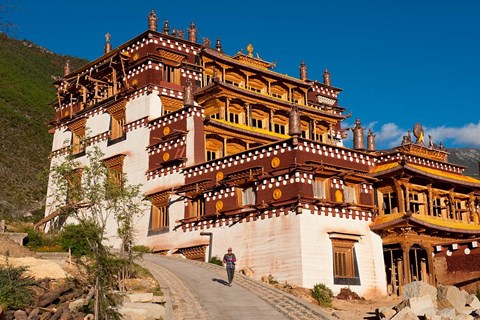 Framed Sangpi Luobuling Si Monastery, Sichuan, China Print