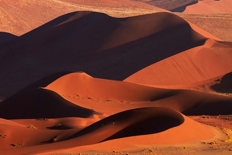 Framed Sand dunes at Sossusvlei, Namib-Naukluft National Park, Namibia Print