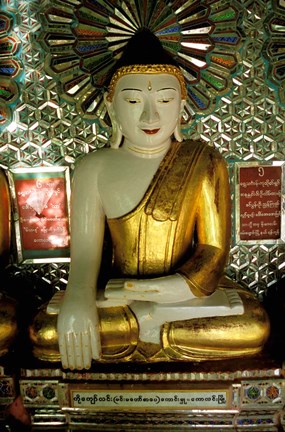 Framed Soon U Ponya Shin Paya, Sagaing Hill, Sagaing, Myanmar Print