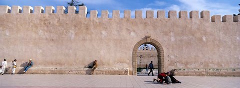 Framed Square in Ancient Walled Medina, Essaouira, Morocco Print