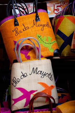 Framed Straw Market, Mamoudzou, Mayotte, French Comoros Print