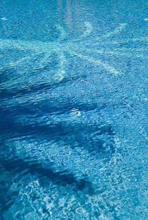 Framed Swimming Pool with Palm Art, Faux Kasbah Hotel, Morocco Print