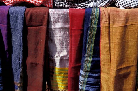 Framed Textiles For Sale in Khan al-Khalili Bazaar, Cairo, Egypt Print