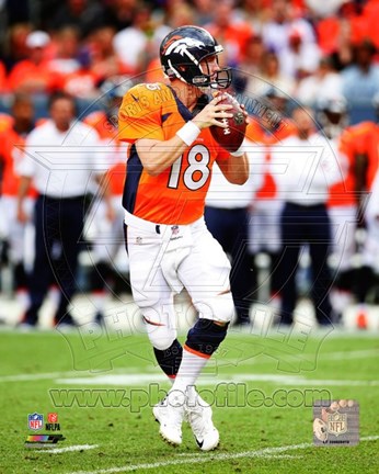Framed Peyton Manning 2014 Running Print