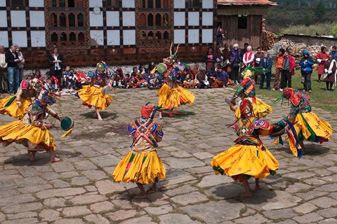 Framed Ura Yakchoe Festival, Bumthang, Bhutan Print