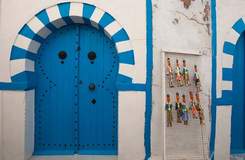 Framed Tunisia, Cap Bon, Hammamet, Medina door Print