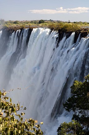 Framed Victoria Waterfalls, Zambesi River, Zambia. Print