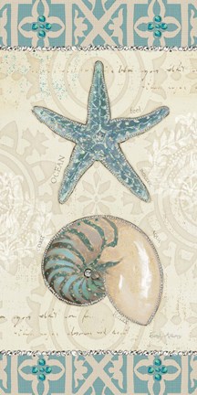 Framed Beach Treasures I Print