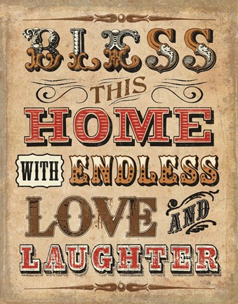 Framed Blessed I Print