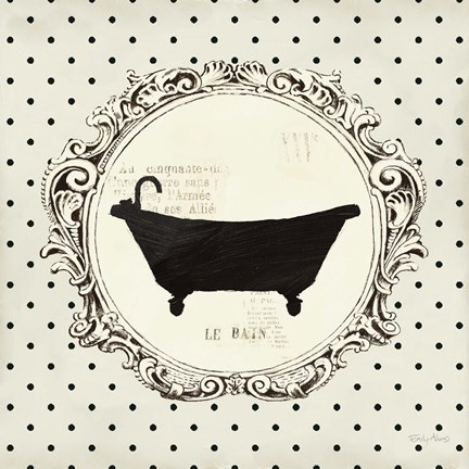Framed Cartouche Bath Print
