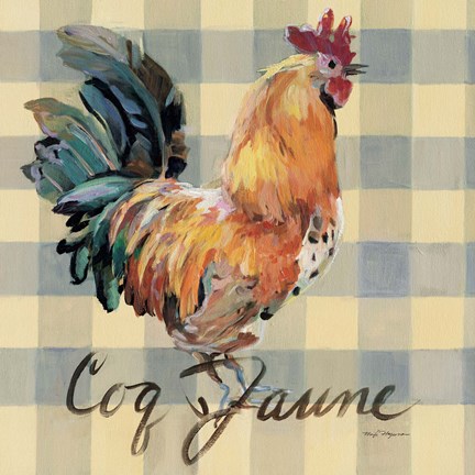 Framed Coq Jaune Print
