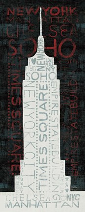 Framed Empire State Building - Red Print