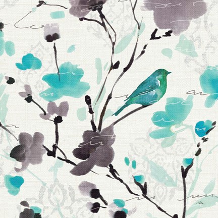 Framed Flowing  II Print