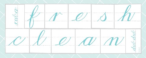 Framed Fresh Clean Blue Print