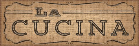 Framed La Cuisine Burlap III Print