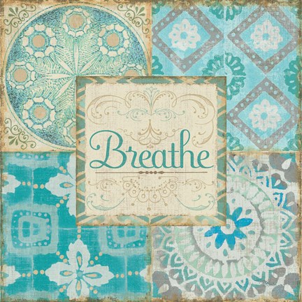 Framed Ocean Tales Tile V Print