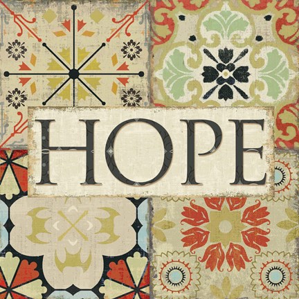 Framed Spice Santorini II - Hope Print