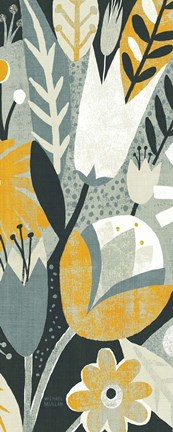 Framed Vintage Bouquet Yellow Panel II Print