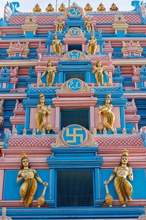 Framed Temple at Sai Baba Ashram, India Print