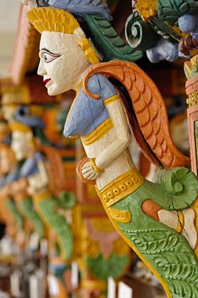 Framed Wood carving, Raj Palace Hotel, Jaipur, India Print