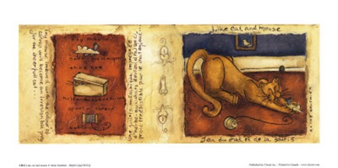 Framed Like cat and mouse Print