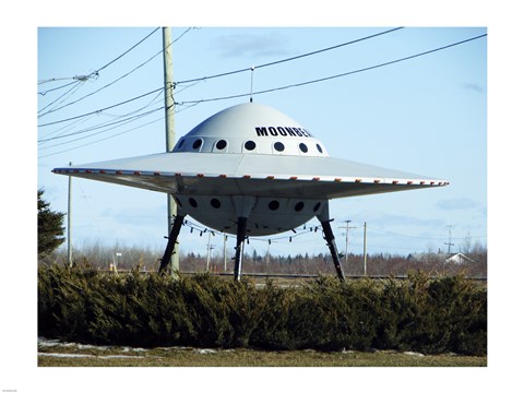 Framed Moonbeam UFO Print