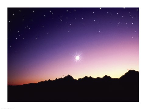 Framed Night Horizon Print