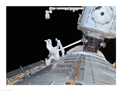 Framed STS-124 Mission Specialist, Participates in the Mission&#39;s First Scheduled Maintenance Session Print