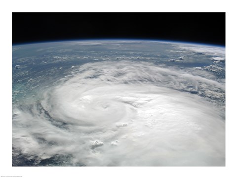 Framed Tropical Storm Fay August 19, 2008 from the International Space Station Print