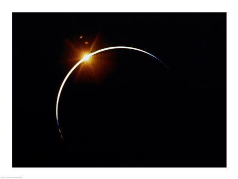 Framed Apollo 12 view of a solar eclipse Print