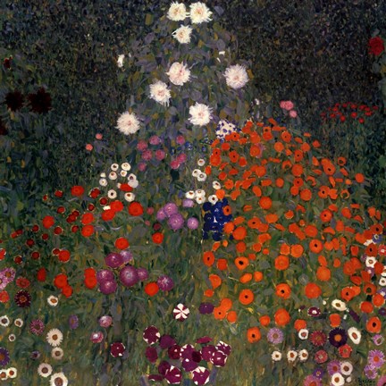 Framed Flowery Garden, c.1907 Print