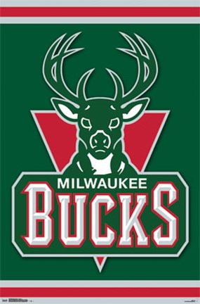 Framed Milwaukee Bucks - Logo 14 Print