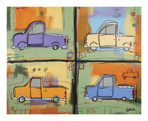 Framed Pickups Print