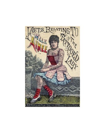 Framed Facts Relating to the Tattoed Lady Print