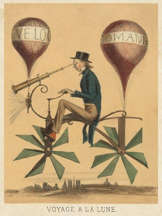 Framed Voyage a la Lune Print