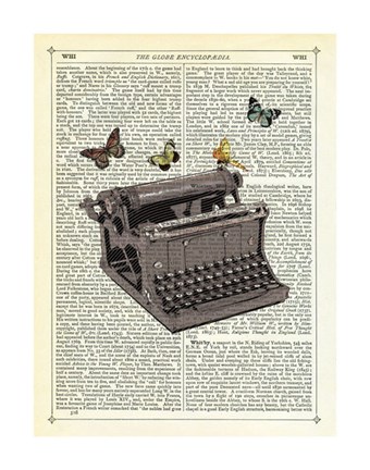 Framed Typewriter Print