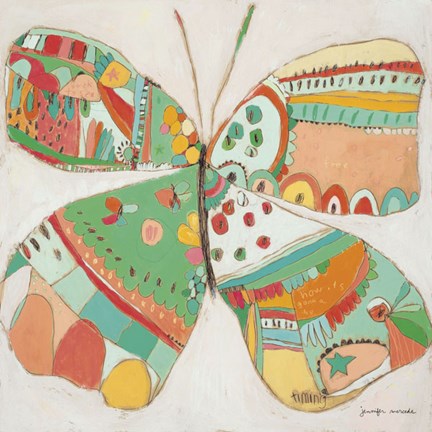 Framed Sweet Cream Fly Print