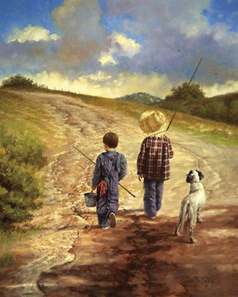 Framed Fine Afternoon for Fishing Print