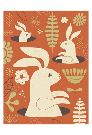 Framed Pop up Bunny Print