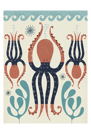 Framed Octopus Garden Print