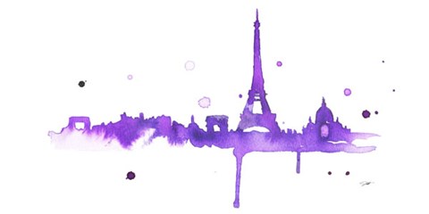 Framed Purple Paris Print