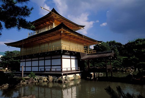 Framed Golden Pavilion, Zen Temple, Kinkakuji, Kyoto, Japan Print