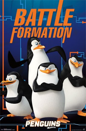 Framed Penguins of Madagascar - Group Print