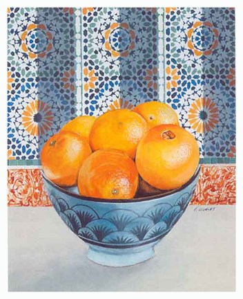 Framed Oranges Print