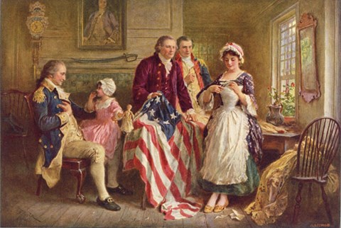 Framed Betsy Ross, 1777 Print