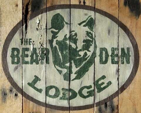 Framed Bear Den Lodge Print