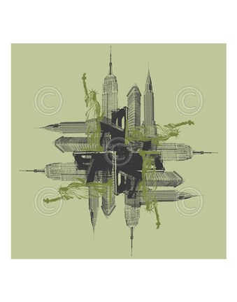 Framed NYC Kaleidoscope Print