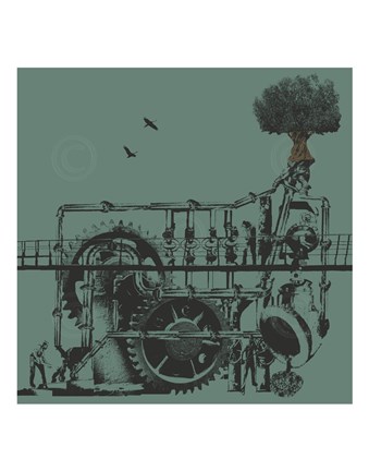 Framed Factory Tree Print