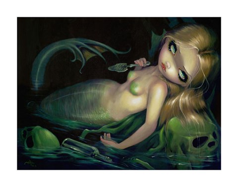 Framed Absinthe Mermaid Print